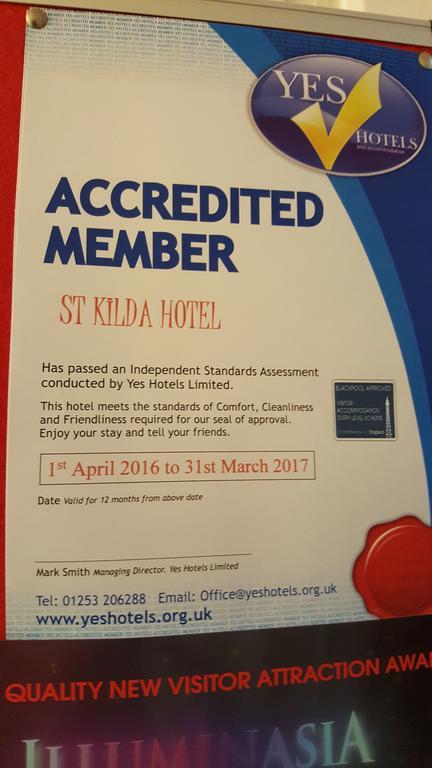 St Kilda's Hotell Blackpool Exteriör bild